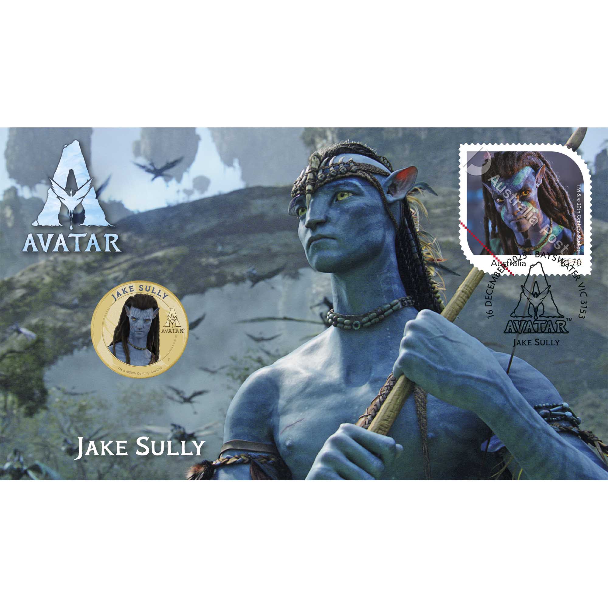 AVATAR - JAKE SULLY 2026 STAMP AND COIN COVER