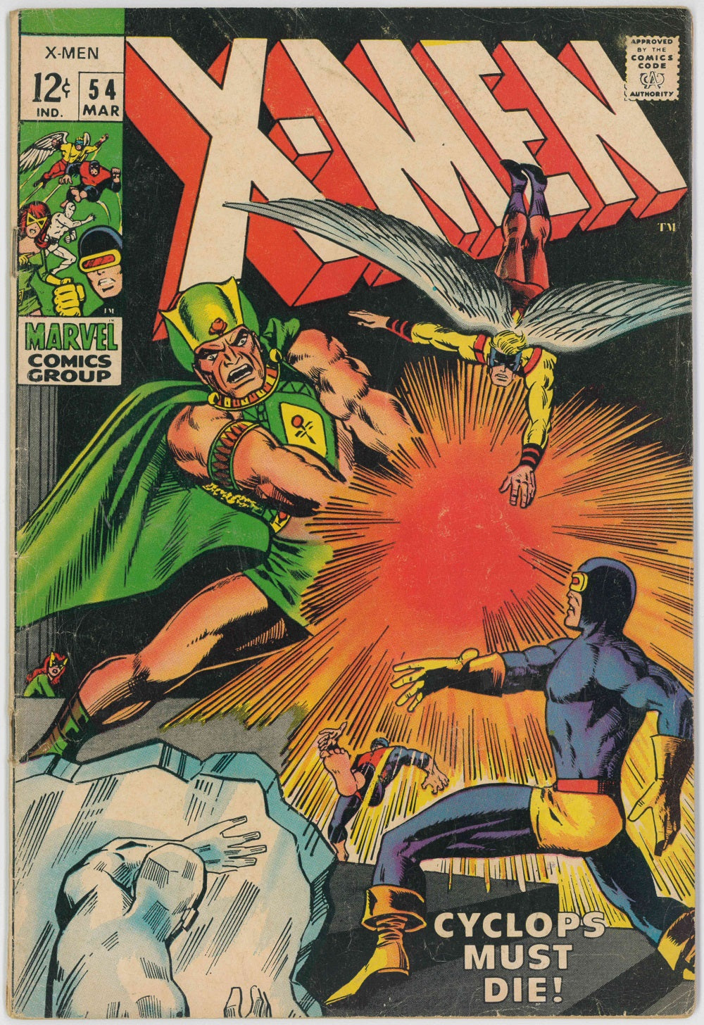 UNCANNY X-MEN (1963) #54 (FN) - FIRST APPEARANCE ALEX SUMMERS (HAVOK) AND LIVING PHARAOH