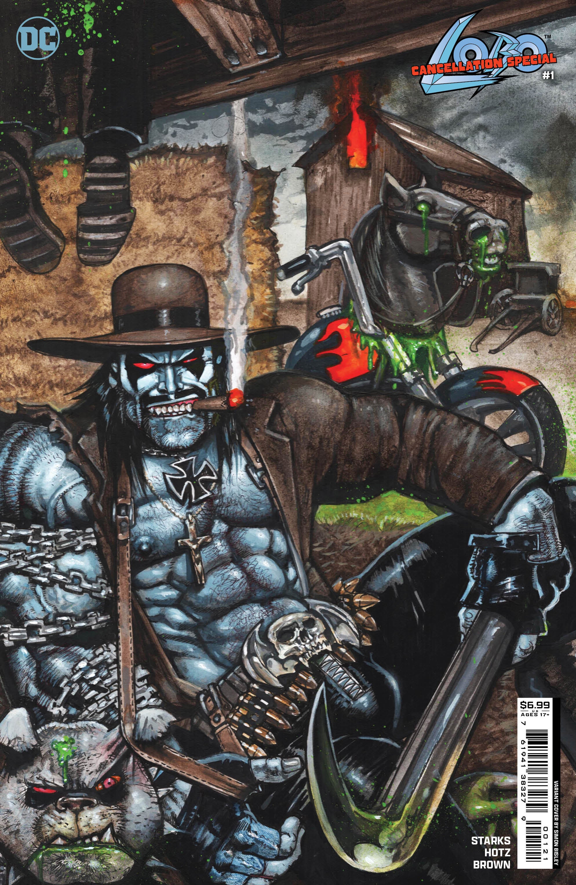 LOBO CANCELLATION SPECIAL (2024) #1 (ONE SHOT) CVR B SIMON BISLEY AFTER DARK CARD STOCK VAR