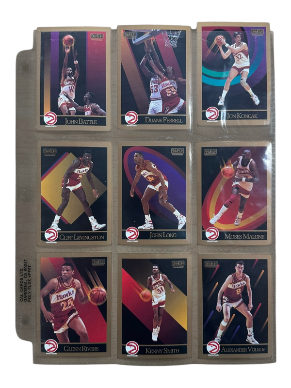 1990/91 SKYBOX NBA BASKETBALL BASE CARD SET WITH ALBUM