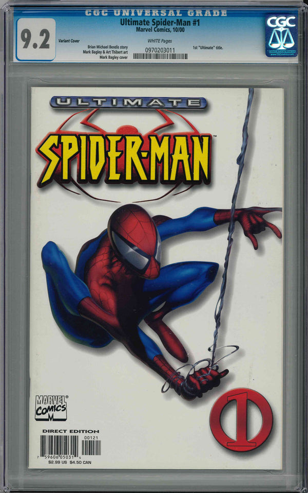 CGC ULTIMATE SPIDER-MAN (2000) #1 WHITE VARIANT (9.2)