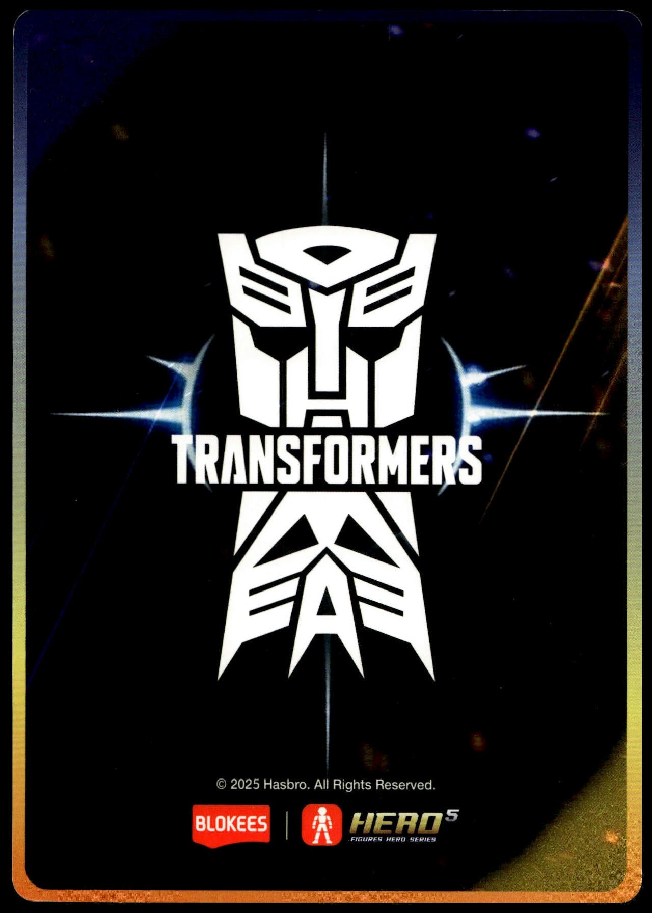 BLOKEES TRANSFORMERS STARCREAM BUMBLEBEE I WILL RULE THE UNIVERSE COLLECTOR CARD
