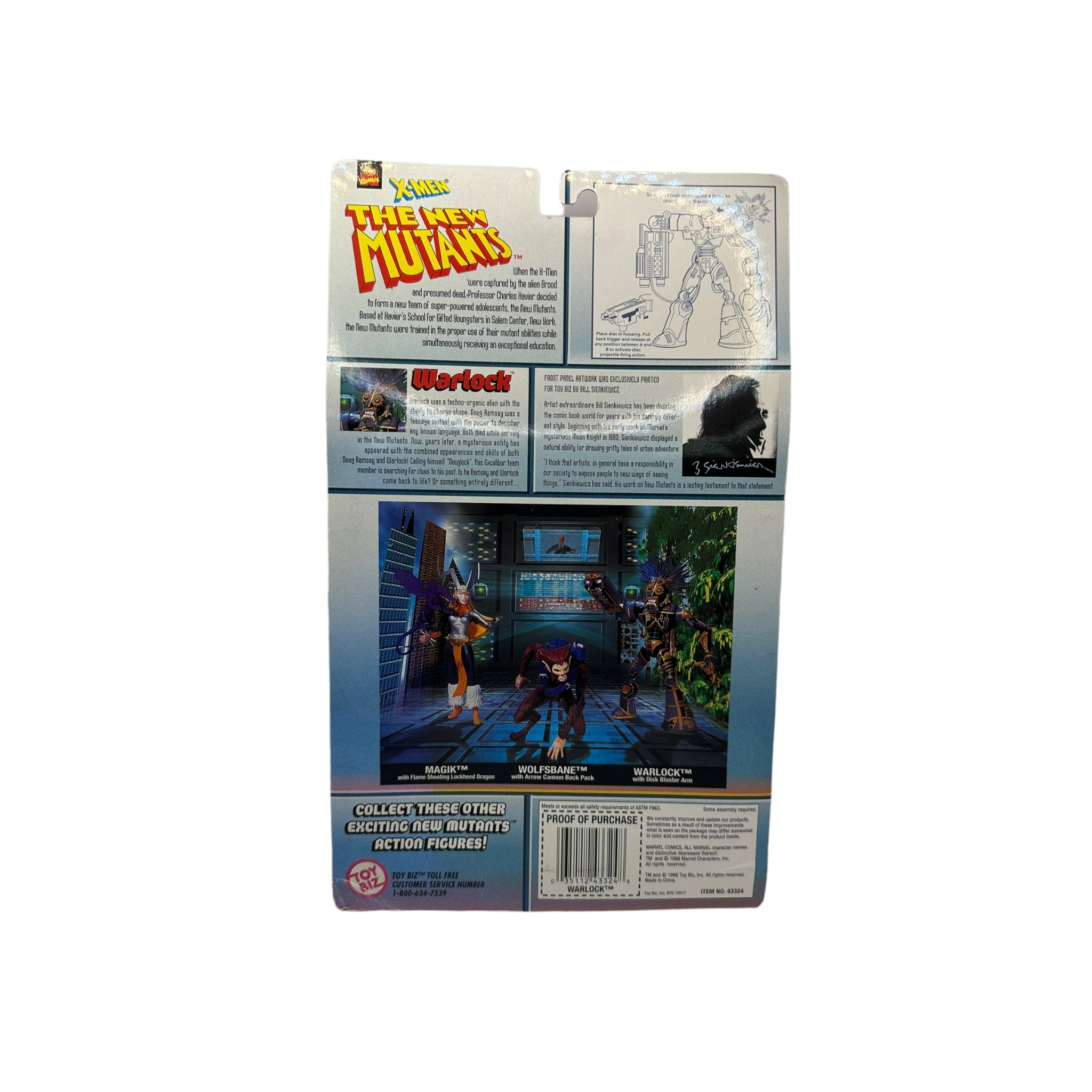 1998 TOYBIZ NEW MUTANTS WARLOCK AF