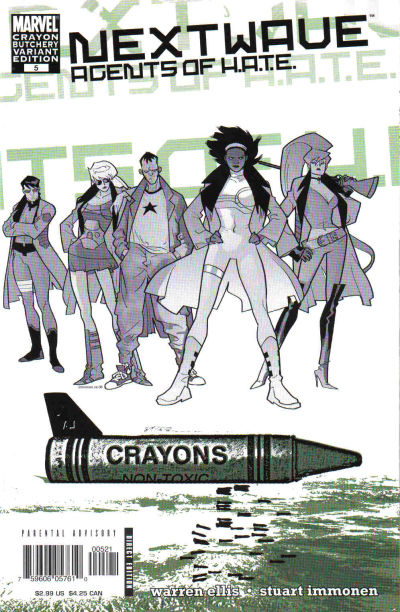 NEXTWAVE AGENTS OF HATE (2006) #5 CRAYON BUTCHERY EDITION