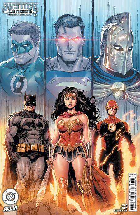 JUSTICE LEAGUE UNLIMITED (2024) #3 CVR F INC 1:25 TYLER KIRKHAM CARD STOCK VAR
