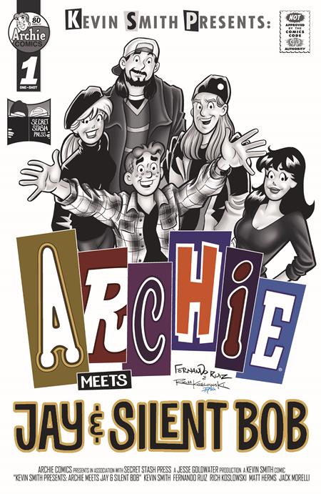 ARCHIE MEETS JAY AND SILENT BOB (2025) #1 (ONE SHOT) CVR B FERNANDO RUIZ RICH KOSLOWSKI HOMAGE GREYSCALE