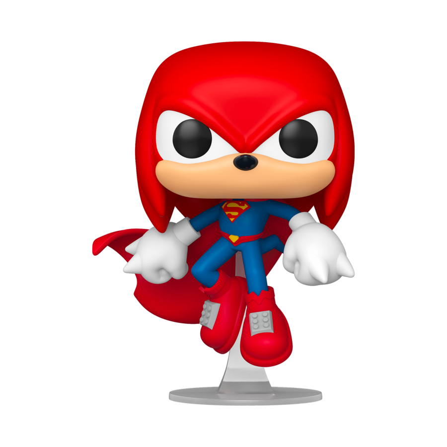 POP JUSTICE LEAGUE X SONIC THE HEDGEHOG KNUCKLES AS SUPERMAN VINYL FIG
