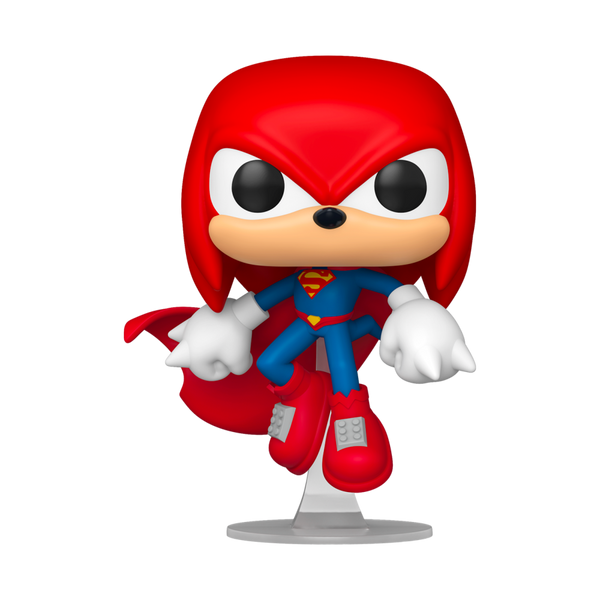 POP JUSTICE LEAGUE X SONIC THE HEDGEHOG KNUCKLES AS SUPERMAN VINYL FIG