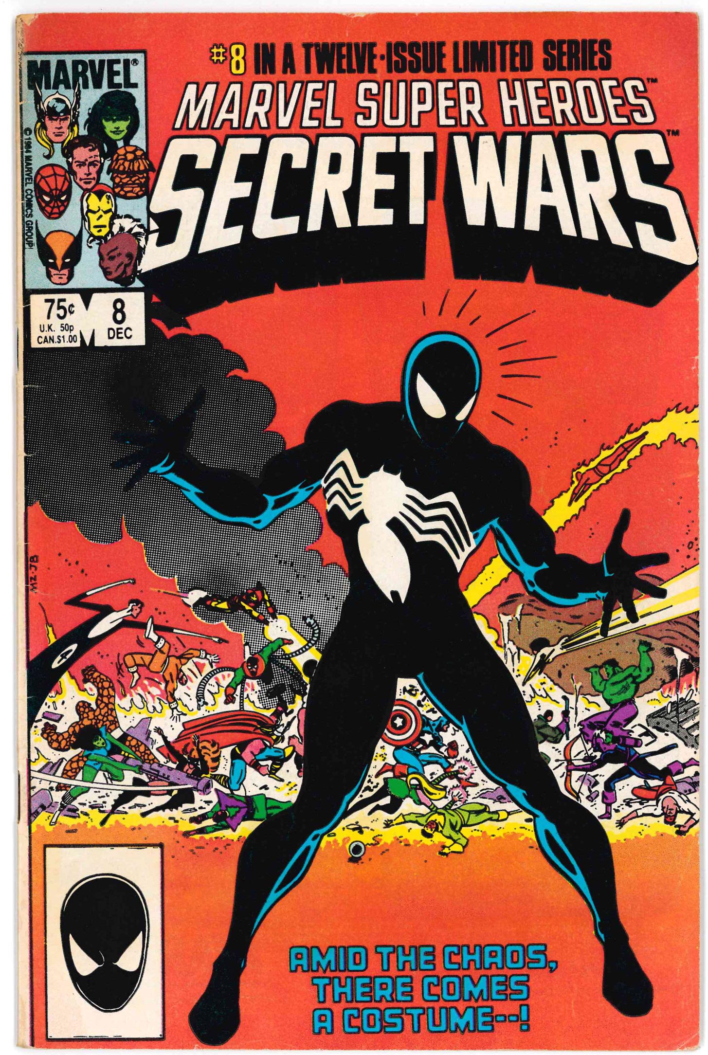 MARVEL SUPER HEROES SECRET WARS (1984) #8 (FN) - FIRST APPEARANCE IN CONTINUITY OF SPIDER-MANS BLACK COSTUME