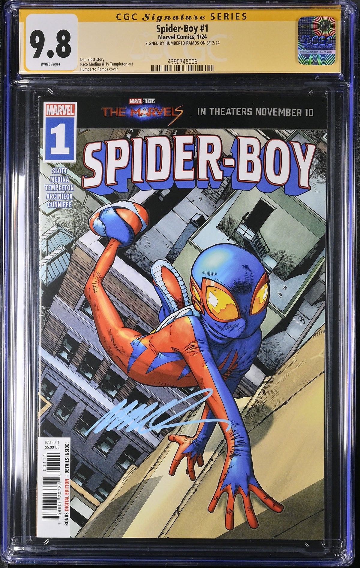 CGC SPIDER-BOY #1 (9.8) SIGNATURE SERIES - SIGNED BY HUMBERTO RAMOS