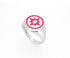 VIOLET LANTERN S/S RING RHODIUM SIZE U