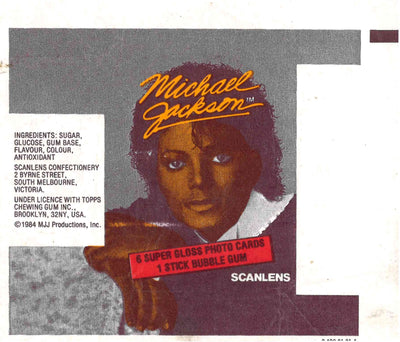 1984 SCANLENS MICHAEL JACKSON EMPTY WRAPPER