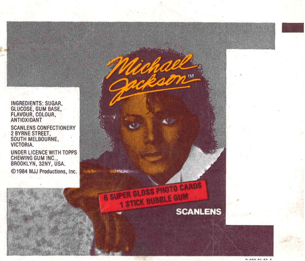 1984 SCANLENS MICHAEL JACKSON EMPTY WRAPPER