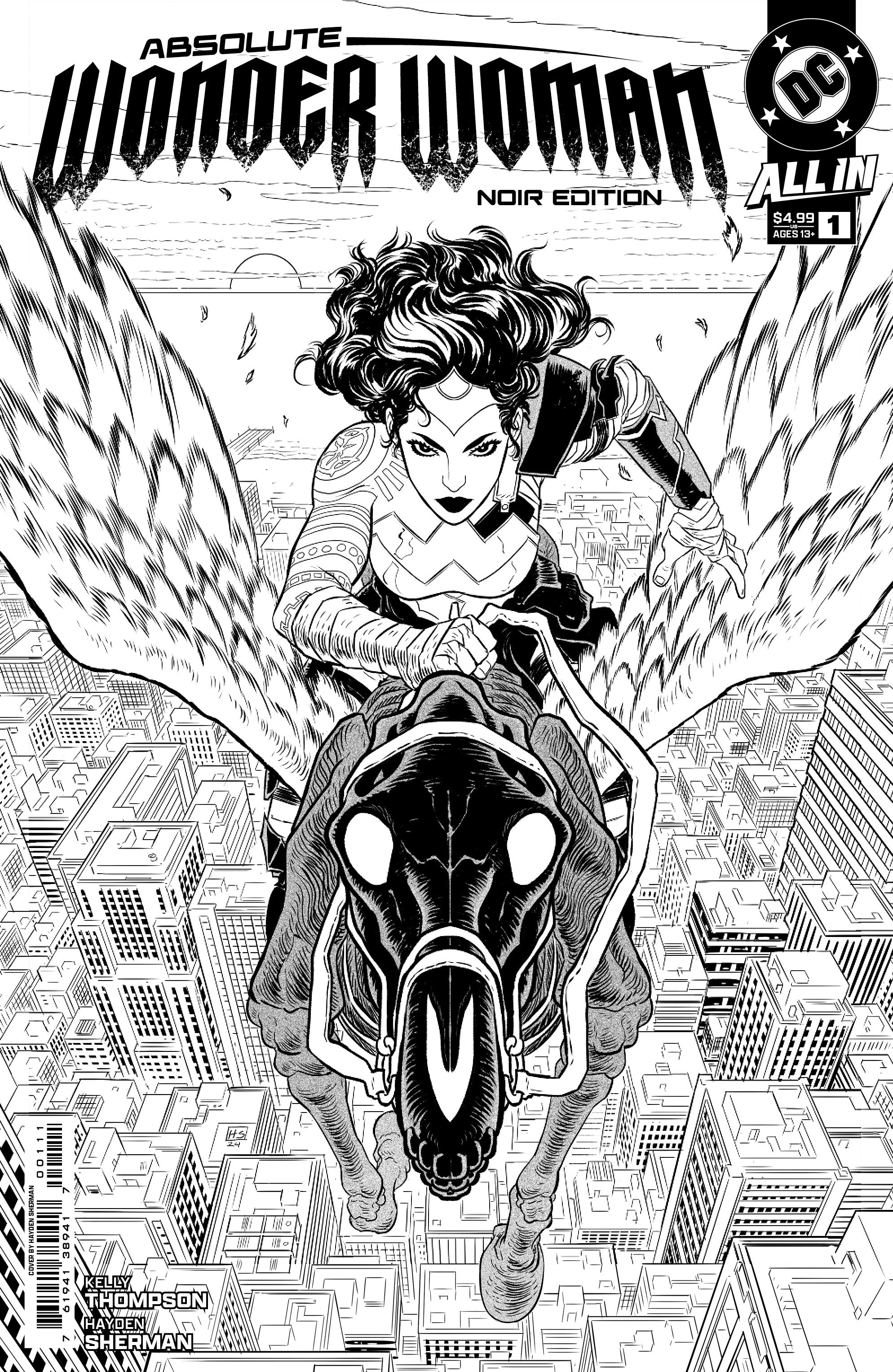 ABSOLUTE WONDER WOMAN NOIR EDITION (2024) #1 (ONE SHOT) CVR A HAYDEN SHERMAN