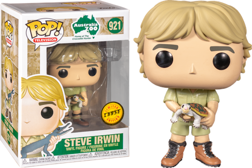 POP TELEVISION AUSTRALIA ZOO STEVE IRWIN (CHASE) WITH TURTLE VINYL FIG
