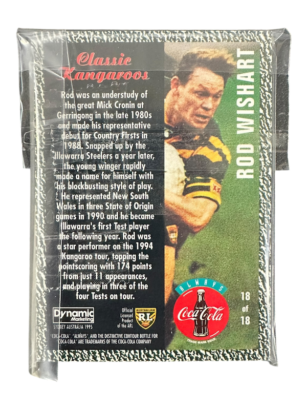 1995 DYNAMIC MARKETING COCA COLA CLASSIC KANGAROOS 18 CARD SET