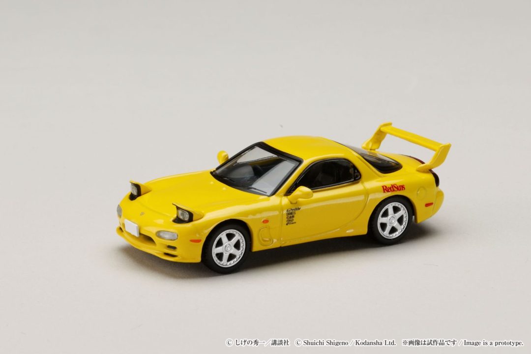 HOBBY JAPAN 1/64 MAZDA RX-7 (FD3S) RED SUNS KEISUKE TAKAHASHI VS TAKUMI FUJIWARA INITIAL D