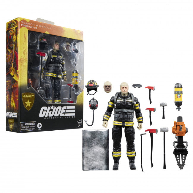 GI JOE CLASSIFIED SERIES LEGACY COLLECTION SEARCH & RESCUE FIREFIGHTER AF