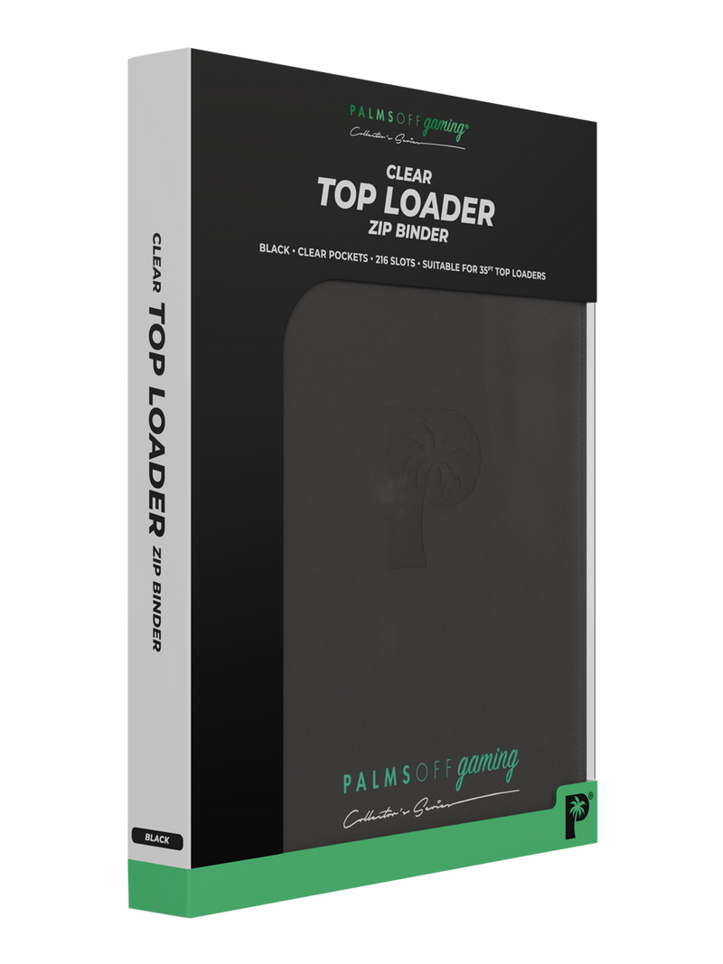 PALMS OFF GAMING COLLECTORS SERIES 9 POCKET BLACK ZIP TOP LOADER BINDER