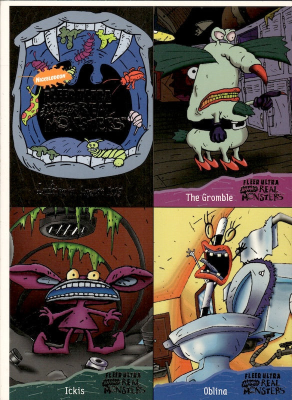 1995 FLEER ULTRA REAL MONSTERS UNCUT CARD SHEET