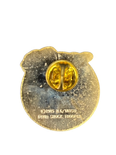 VINTAGE ROBOTECH METAL BADGE (1985) INVID SHOCK TROOPER