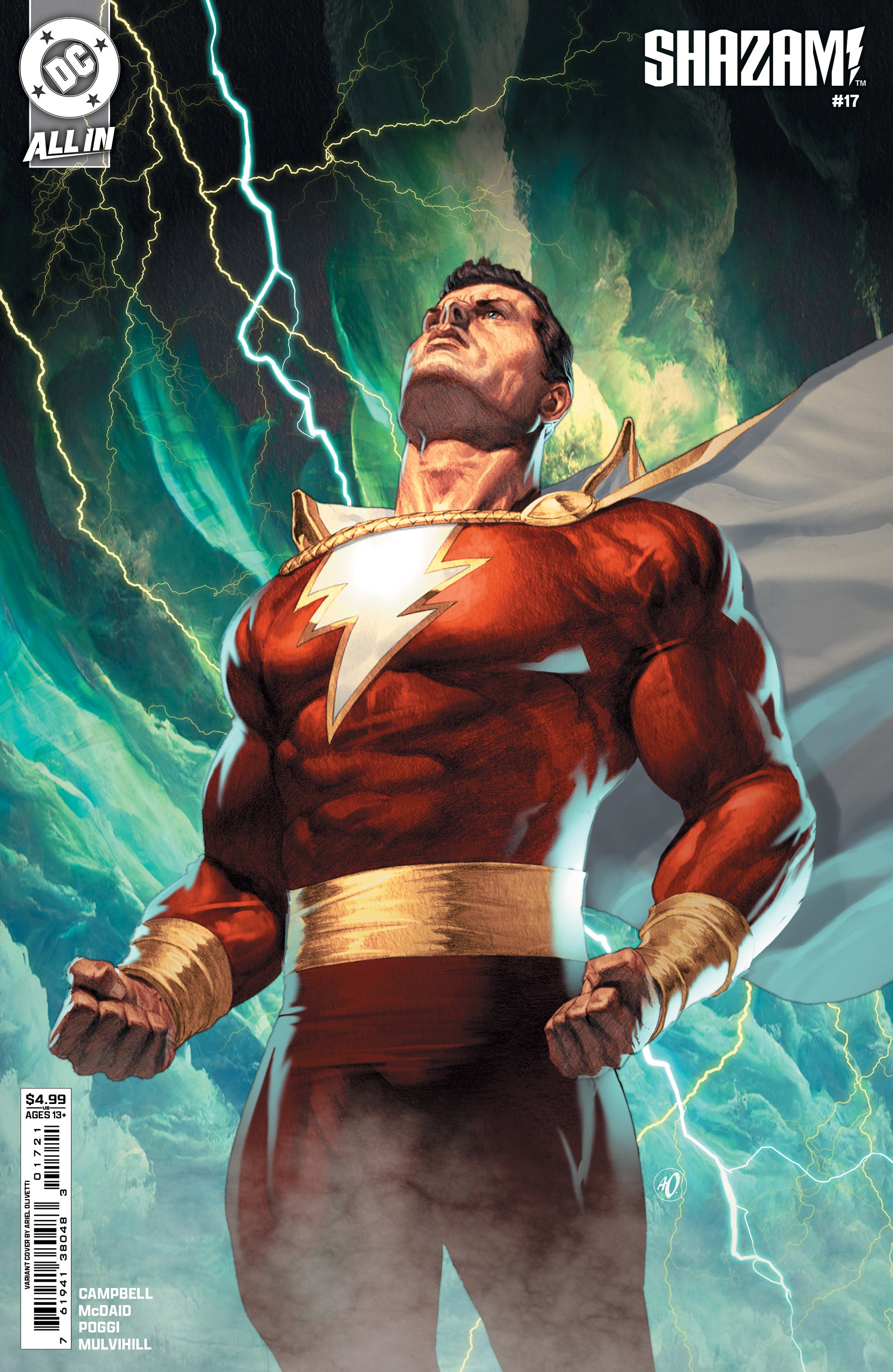 SHAZAM (2023) #17 CVR B ARIEL OLIVETTI CARD STOCK VAR