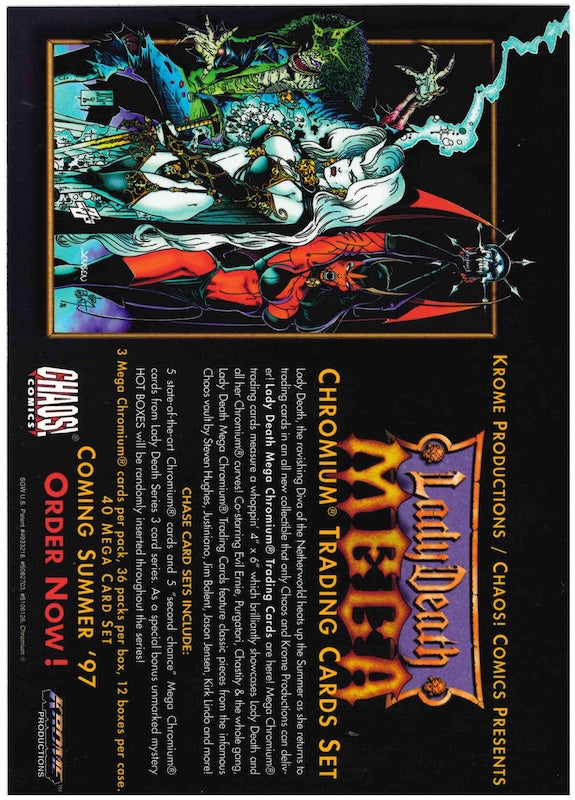 1997 KROME MEGA LADY DEATH UNCUT PROMO CARD SHEET