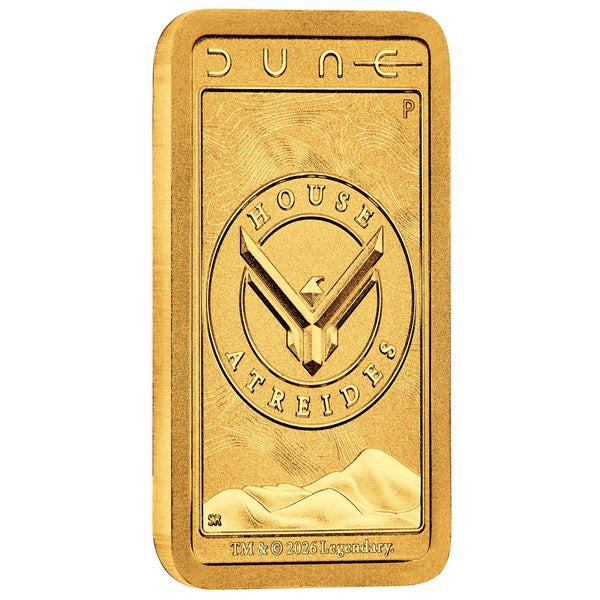 DUNE - HOUSE OF ARTEIDES 2026 1g GOLD MINTED BAR