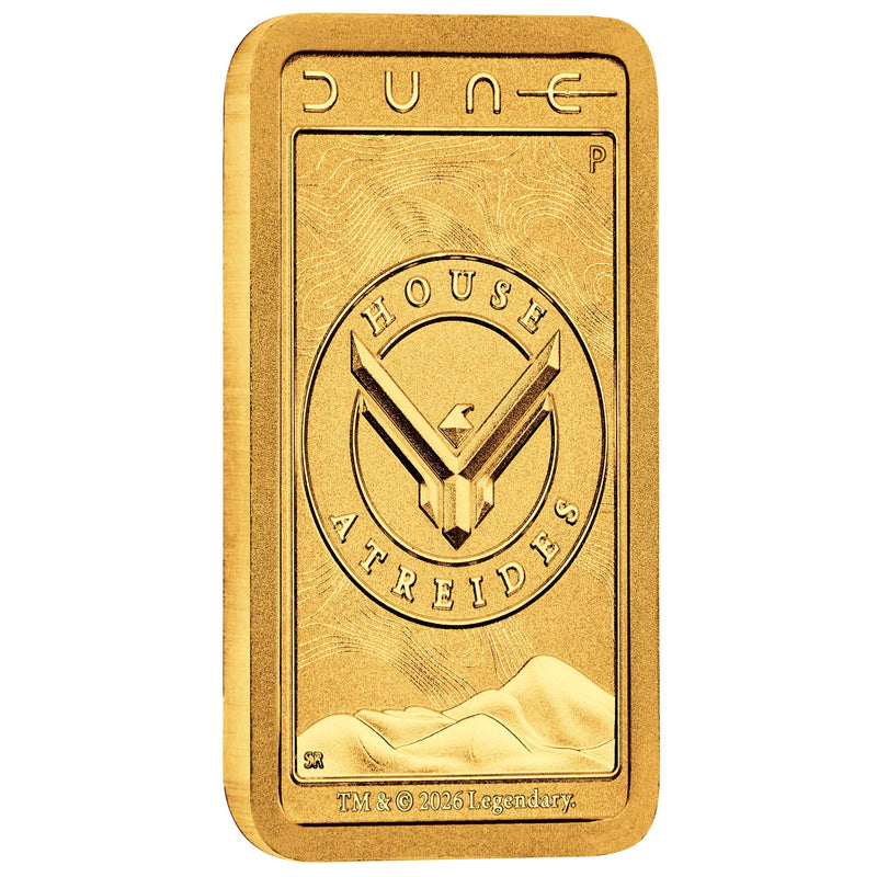 DUNE - HOUSE OF ARTEIDES 2026 1g GOLD MINTED BAR
