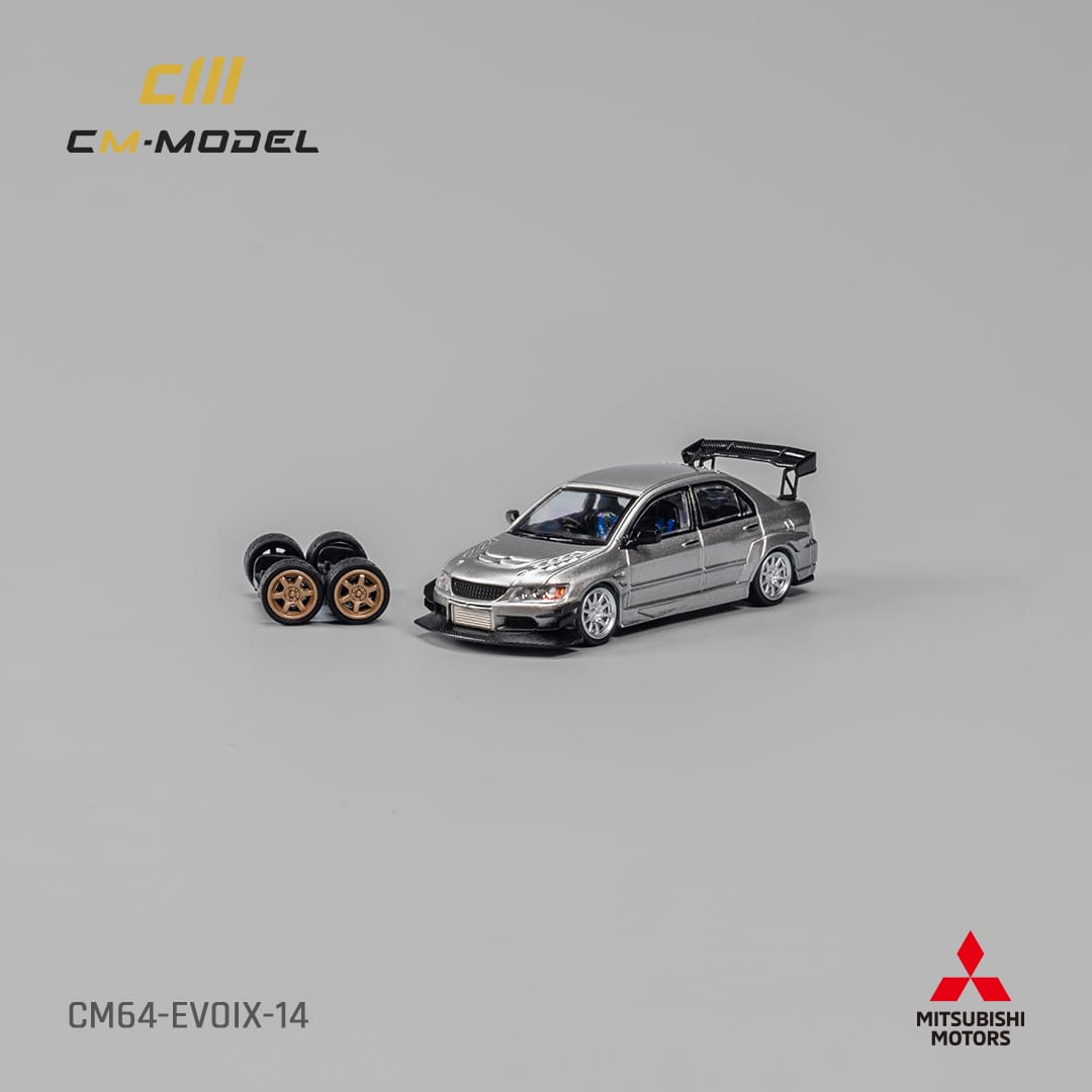 CM MODEL 1/64 MITSUBISHI LANCER EVOLUTION IX SILVER METALLIC