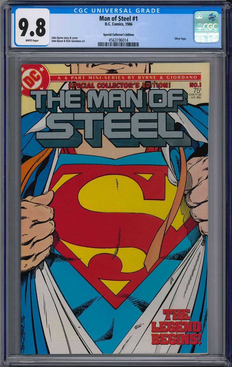 MAN OF STEEL (1986) #1 SPECIAL COLLECTOR'S EDITION CGC (9.8)