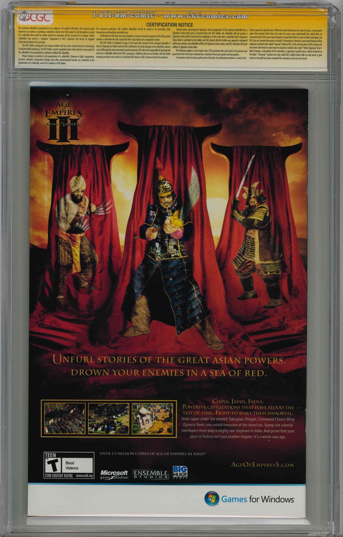 CGC Y: THE LAST MAN (2002) #59 (9.8) SIGNATURE SERIES - SIGNED BY BRIAN K VAUGHAN