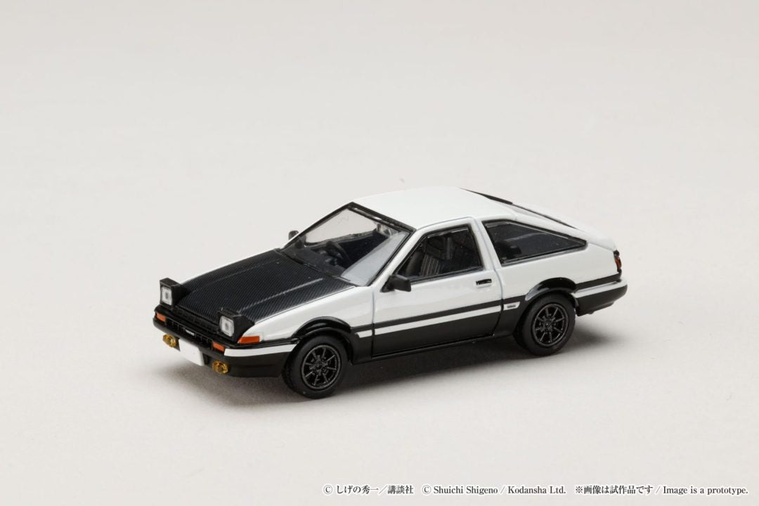 HOBBY JAPAN 1/64 TOYOTA SPRINTER TRUENO AE86 TAKUMI FUJIWARA VS TOMOYUKI TACHI INITIAL D