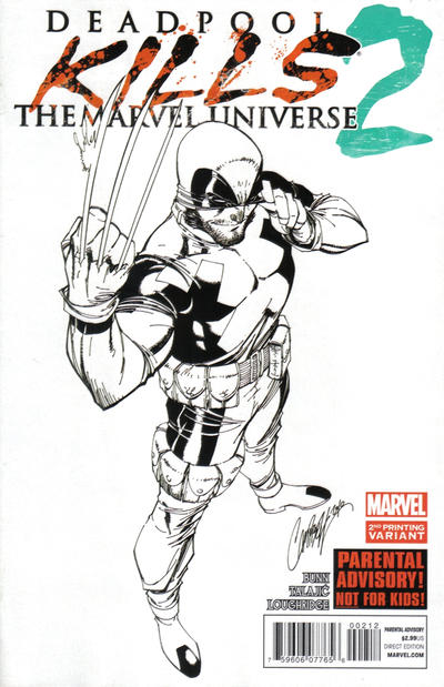 DEADPOOL KILLS MARVEL UNIVERSE (2012) - SET OF FOUR SECOND PRINTING SKETCH VARIANTS