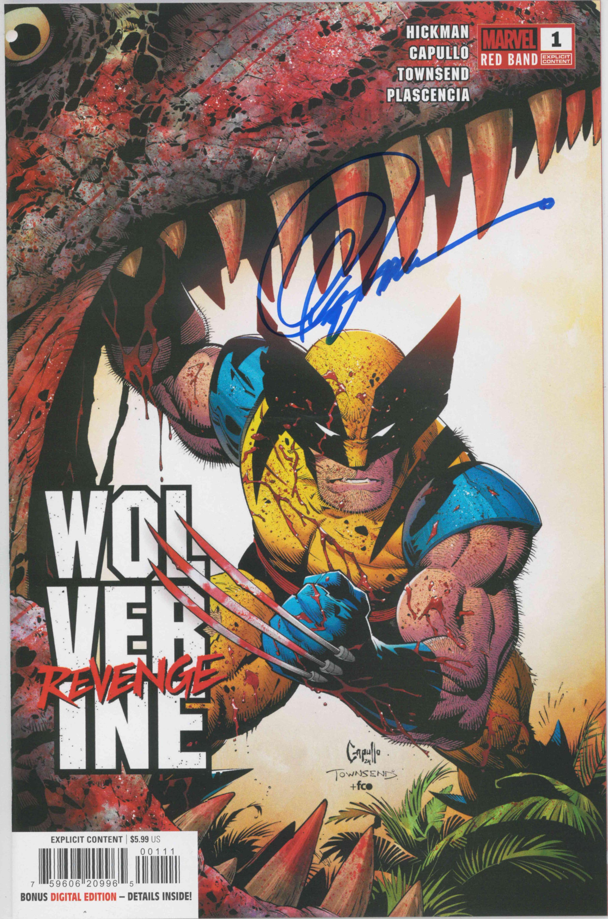 *SIGNED* WOLVERINE REVENGE RED BAND (2024) #1 [POLYBAGGED] - SIGNED BY CAPULLO