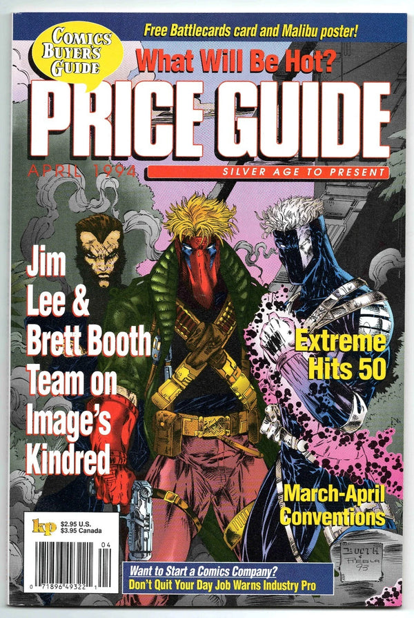 COMIC BUYERS GUIDE APRIL 1994 - POLYBAGGED WITH MALIBU COMICS POSTER AND TRADING CARD