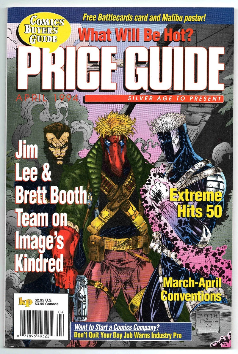 COMIC BUYERS GUIDE APRIL 1994 - POLYBAGGED WITH MALIBU COMICS POSTER AND TRADING CARD