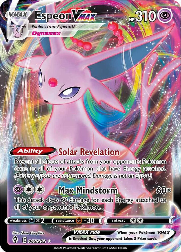 POKEMON TCG: EVOLVING SKIES ESPEON VMAX 065/203 ULTRA RARE