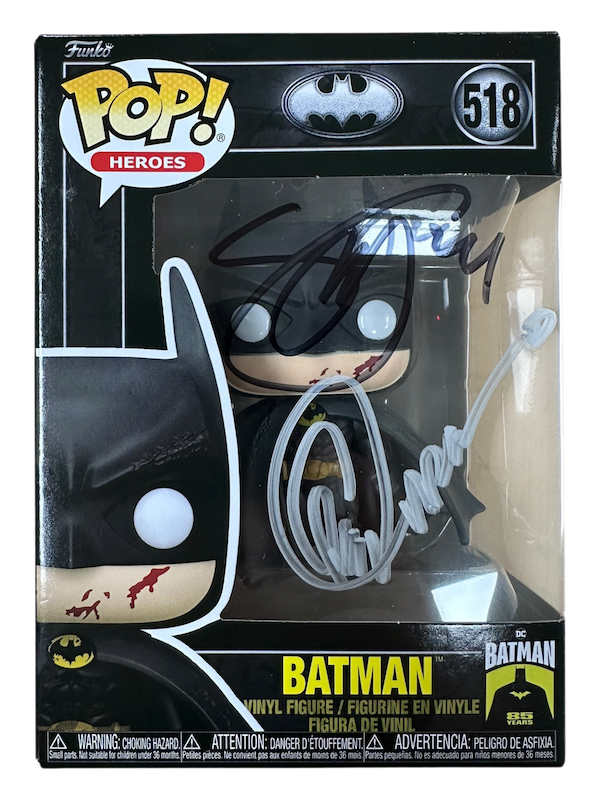 POP HEROES BATMAN 85TH ANNIVERSARY BATMAN 1989 VINYL FIG SIGNED BY CAPULLO AND SNYDER