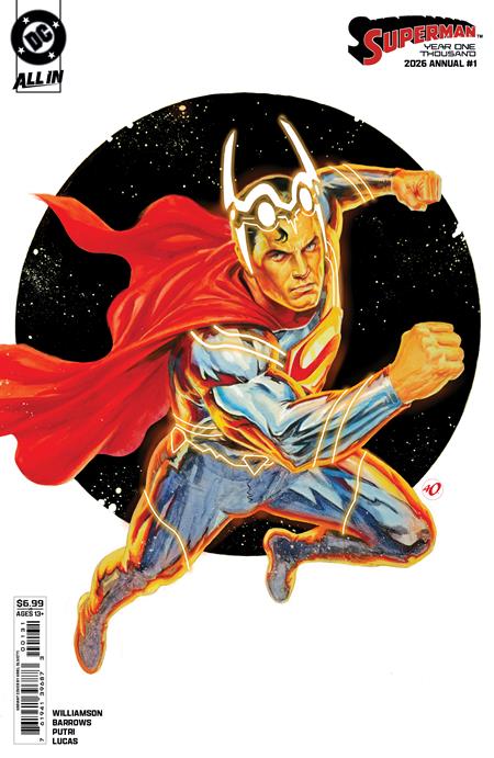 SUPERMAN ANNUAL YEAR ONE THOUSAND (2026) #1 (ONE SHOT) CVR C ARIEL OLIVETTI CARD STOCK VAR (DC K.O.)