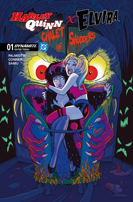 HARLEY QUINN X ELVIRA (2025) #1 CVR P INC 1:15 AMANDA CONNER FOIL VAR