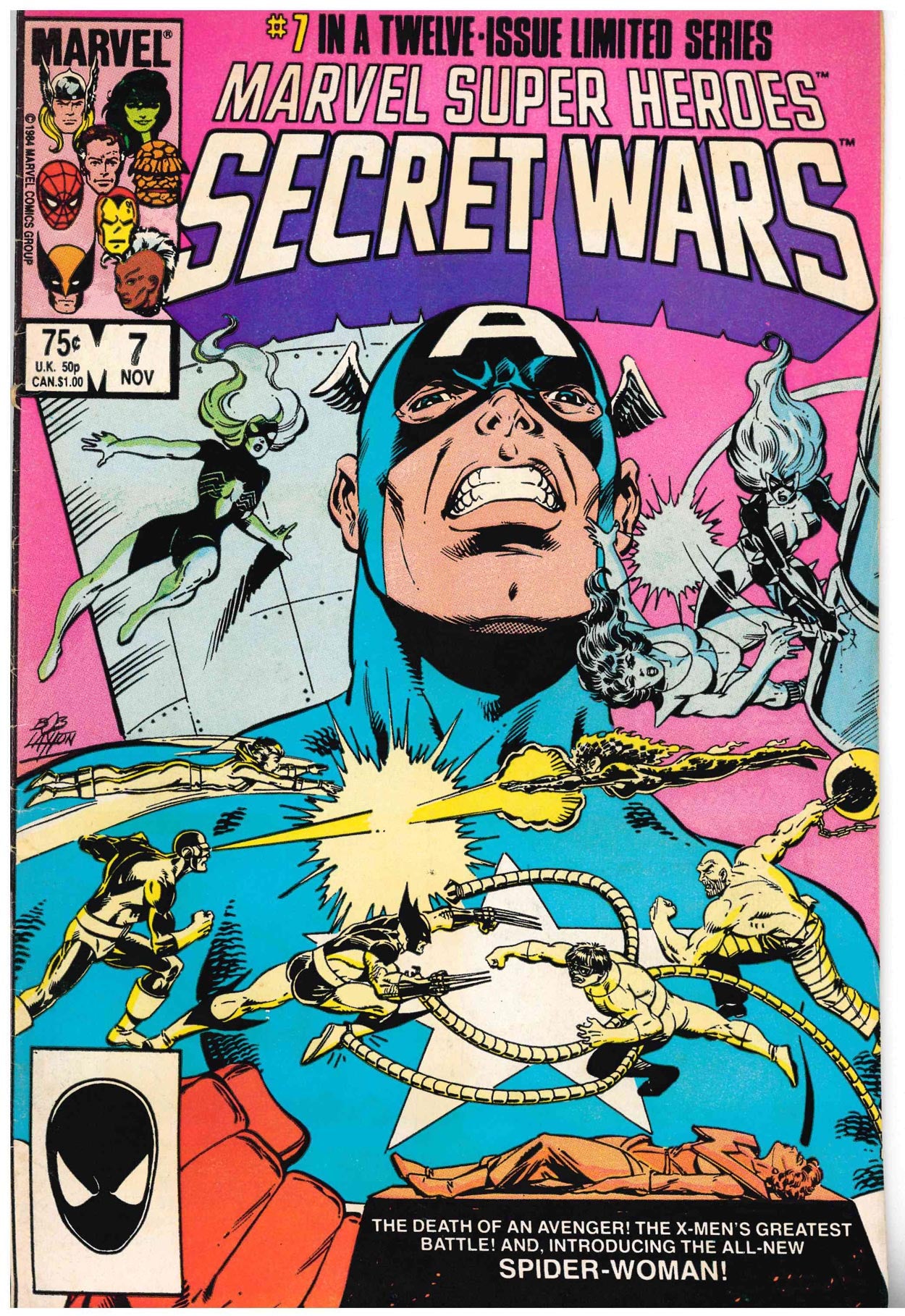 MARVEL SUPER HEROES SECRET WARS (1984) #7 - FIRST JULIA CARPENTER (SPIDER-WOMAN II) (VG/FN)