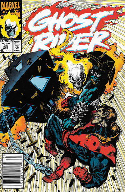 GHOST RIDER (1990) #24 NEWSSTAND EDITION (VF)
