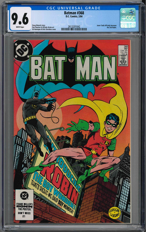BATMAN (1940) #368 CGC 9.6 - JASON TODD BECOMES 2ND ROBIN