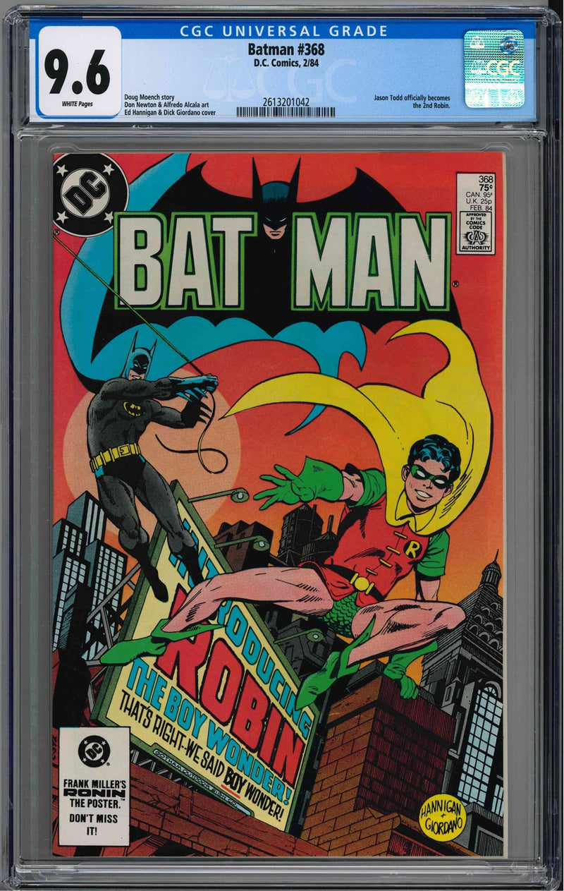 BATMAN (1940) #368 CGC 9.6 - JASON TODD BECOMES 2ND ROBIN