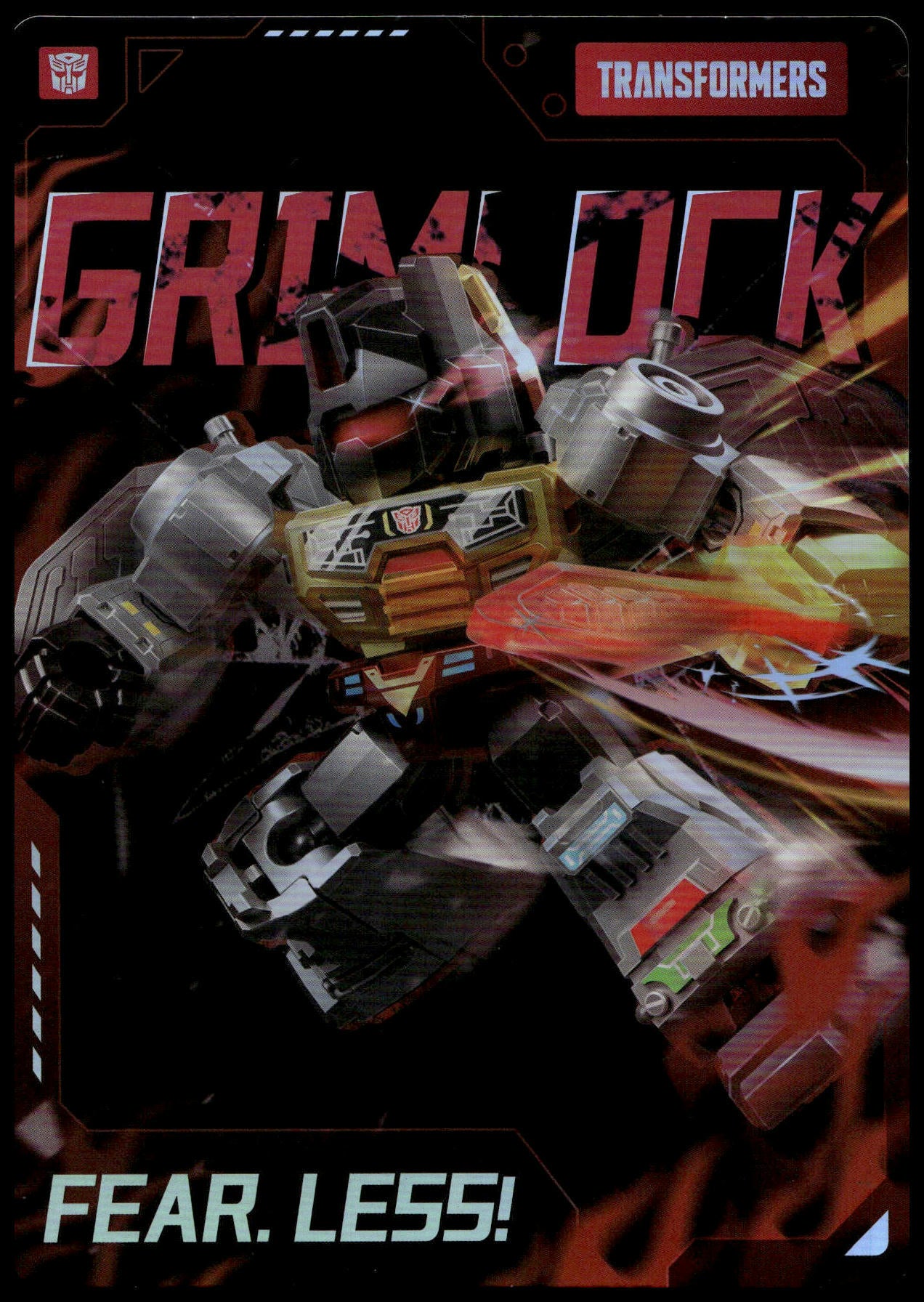 BLOKEES TRANSFORMERS GRIMLOCK FEAR LESS COLLECTOR CARD
