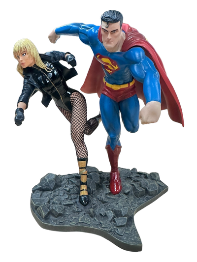 (DAMAGED) JLA BUILD A SCENE PART 2 BLACK CANARY AND SUPERMAN STATUE 1560/2200