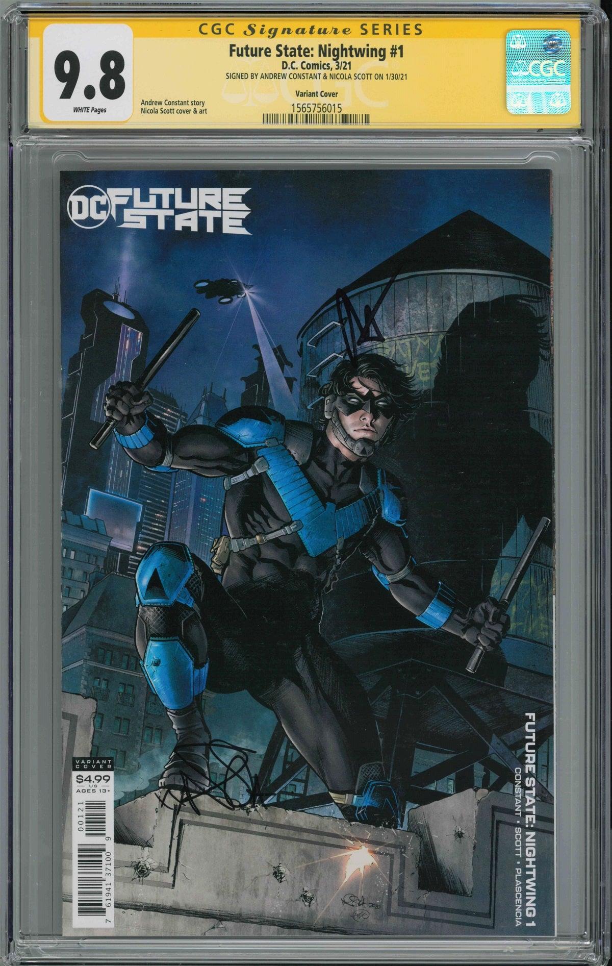 CGC FUTURE STATE NIGHTWING #1 CVR B VARIANT (9.8) SIGNATURE SERIES - SIGNED BY ANDREW CONSTANT & NICOLA SCOTT - Kings Comics