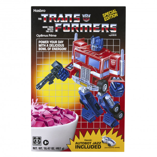 TRANSFORMERS OPTIMUS PRIME AND AUTOBOT JAZZ CEREAL BOX SET AF