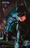 BATMAN FOREVER METAL PRINTS (1995 FLEER ) JUMBO CARD BOX TOPPER - BATCAVE